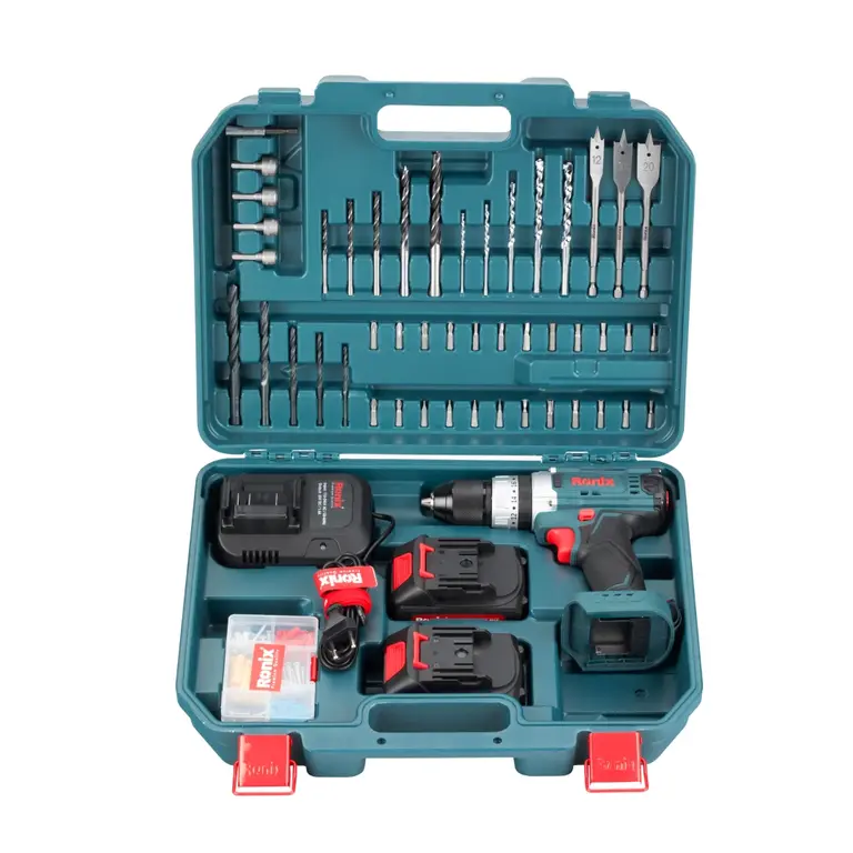 کیت دریل چکشی شارژی 20 ولت 53 پارچه رونیکس RS-8619